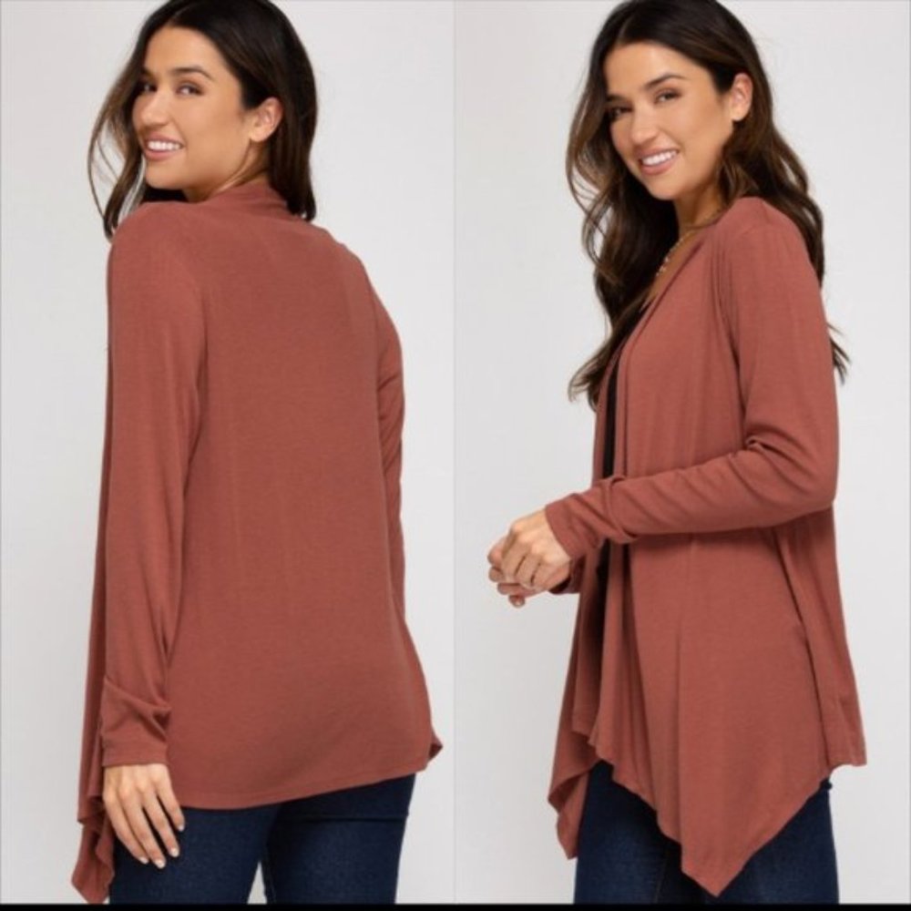 Long Sleeve Open Front Cardigan